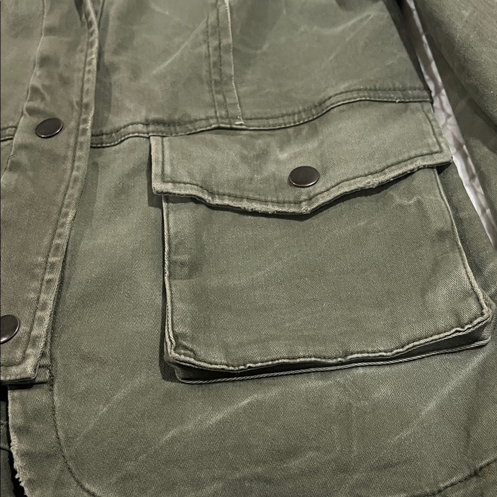 Women's Free People Olive Green Jacket small - Picture 6 of 7
